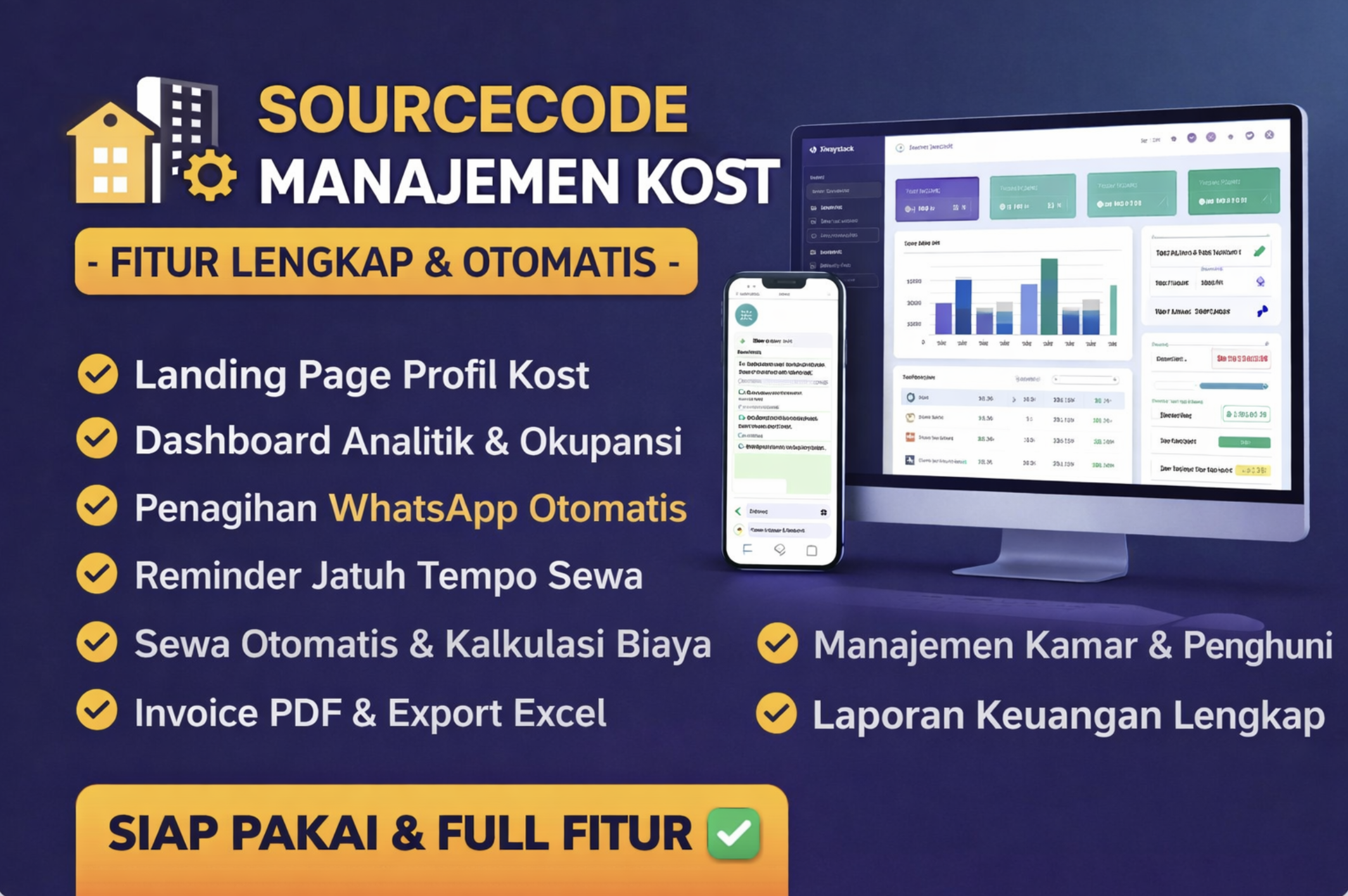 Sourcecode Aplikasi Manajemen Kost Lengkap